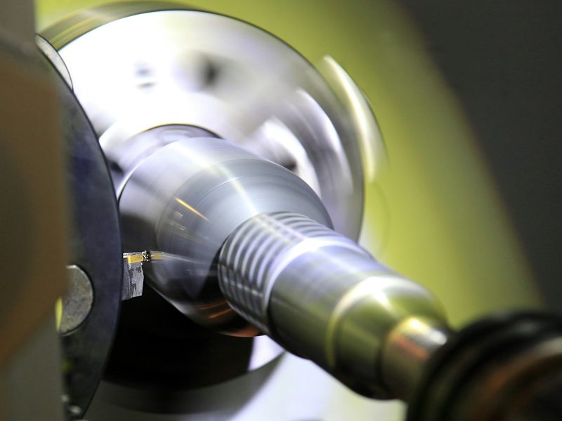 machining of the part on a lathe